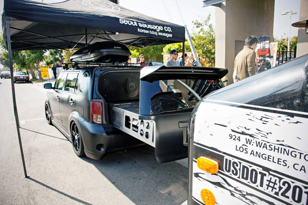 $100,000 Scion xB Grilling Machine is always an attraction. (Courtesy www.silentbite.com)