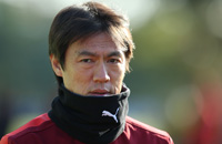 WIthout many options available, manager Hong Myung-bo chose Kim for the national team’s lone striker position. / Yonhap