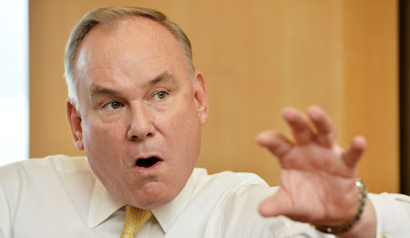 Dennis Nally, chairman of PricewaterhouseCoopers (PwC) International / Korea Times photo by Shim Hyun-chul