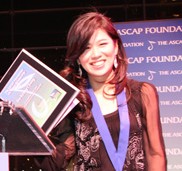 Chung Yea-kyung poses with her Vic Mizzy Scholarship at the 18th Annual ASCAP Foundation Awards Ceremony at Jazz at Lincoln Center’s Allen Room in New York City. (Courtesy of Chung Yea-kyung)