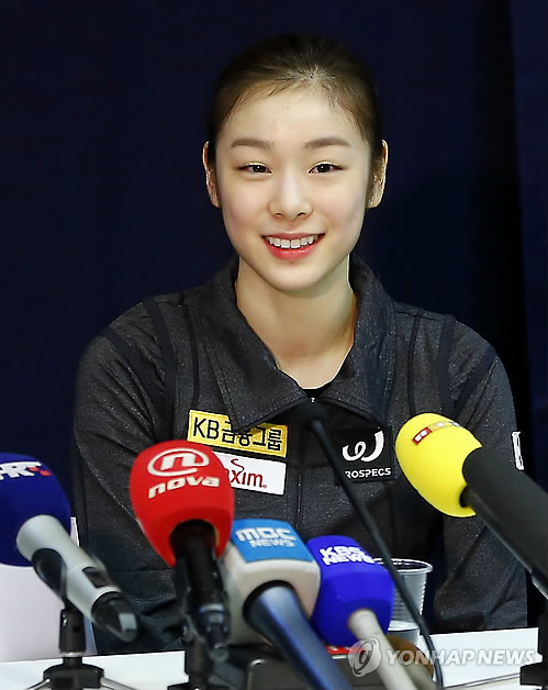 Olympic athlete Yuna Kim attends the Golden Spin of Zagreb press conference at Dom Sportova arena on November 04, 2013 IN ZAGREB, CROATIA (YONHAP)