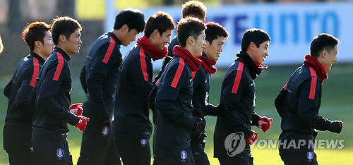 National football team poised to head to Brazil for training (yonhap)