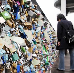 Love lock at N Seoul Tower