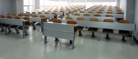 A classroom at Incheon National University where characters from “My Love From the Star” portrayed a professor and student (Courtesy of Incheon National University)
