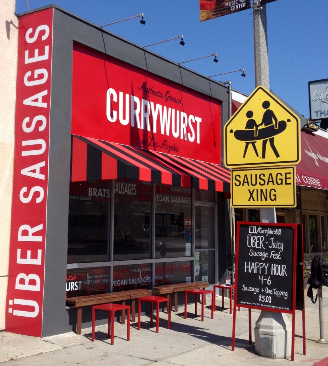 Currywurst sits just across the street from CBS in Los Angeles. (Currywurst)