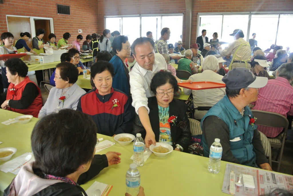 And at Trinity-Central Lutheran Church, Great Ark Church hosted about 250 Koreans attended a free event during which the elderly were presented with lunch and carnations.