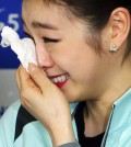At the end, Yuna couldn't hold back her tears. (Yonhap)