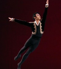Senior Men's gold medalist Jeong Hansol of the Republic of Korea performs a solo dance from "Don Quixote, Grand Pas de Deux," during the Awards Gala of the USA International Ballet Competition  in Jackson, Miss., Saturday, June 28, 2014. Dancers from around the world competed in the ballet competition, held every four years. The 2014 competition had 97 competitors vying for medals, scholarships, cash awards and company contracts in the "Olympic-style" competition. (AP Photo/Rogelio V. Solis)