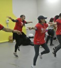Korean Brazilians practice for the street cheer that will take place on June 17 and June 21.