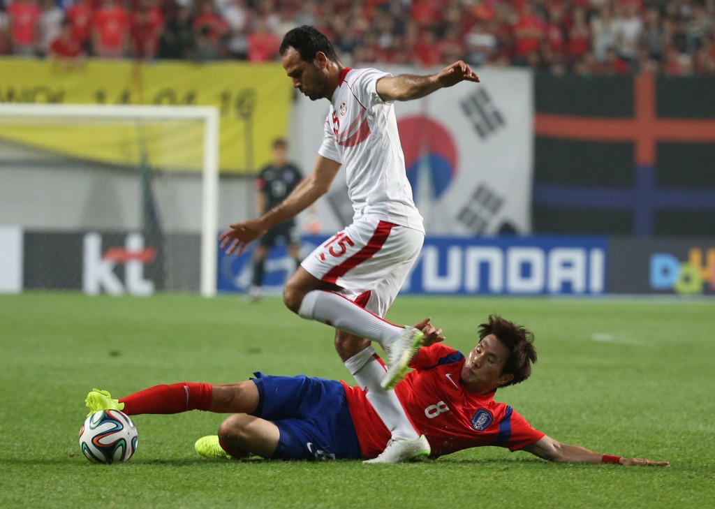 Han's play may have been the lone bright spot for South Korea in 1-0 loss to Tunisia last Wednesday. (Yonhap)
