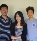 "A One and A Two" Director Ahn Sungho, left, poses with actors Ryu Hyun-kyung and Tim Jo at the Korea Times LA.