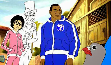 A scene from Mike Tyson Mysteries trailer. 