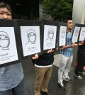 An advocacy group dealing with deaths and illness among Samsung Electronics employees stages a protest in front of Samsung Electronics building. (Yonhap)