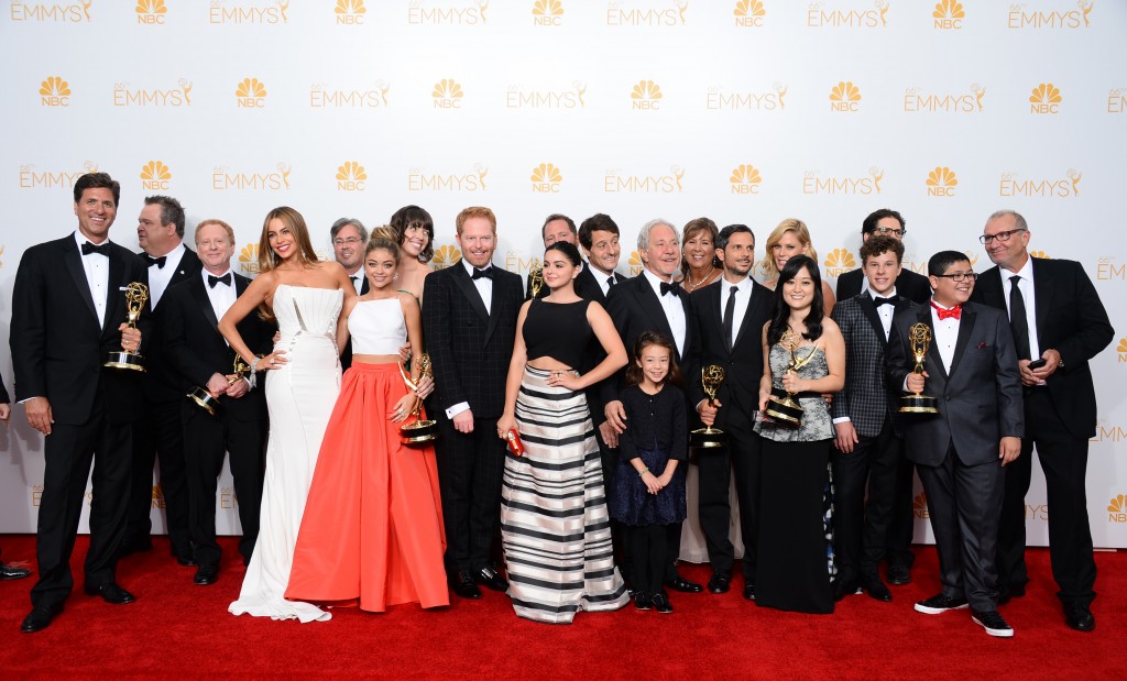 The cast of "Modern Family" at the 66th Primetime Emmy Awards. Elaine Ko, 