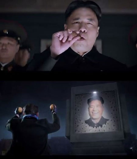 Scenes from "The Interview."