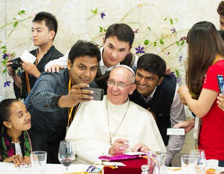 "Saint John Paul II, pray for us and especially for our youth." - Pope Francis' tweet on the first day of his Korea trip -