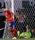 Lee Dong-gook starts to celebrate after scoring Korea's second goal of the game. (Yonhap)