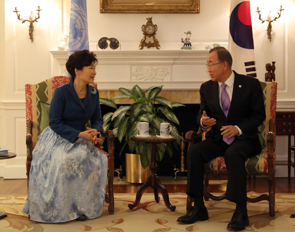 Park Geun-hye, Ban Ki-moon