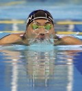 Japan's Naoya Tomita swims during his men's 50m breaststroke at the 17th Asian Games in Incheon, South Korea,  Friday, Sept. 26, 2014.(AP Photo/Rob Griffith)