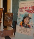 Elaine Kim, associate director of the Korean Studies Institute at USC, explains "Comrade Kim Goes Flying" during the Korean Film Festival Saturday.