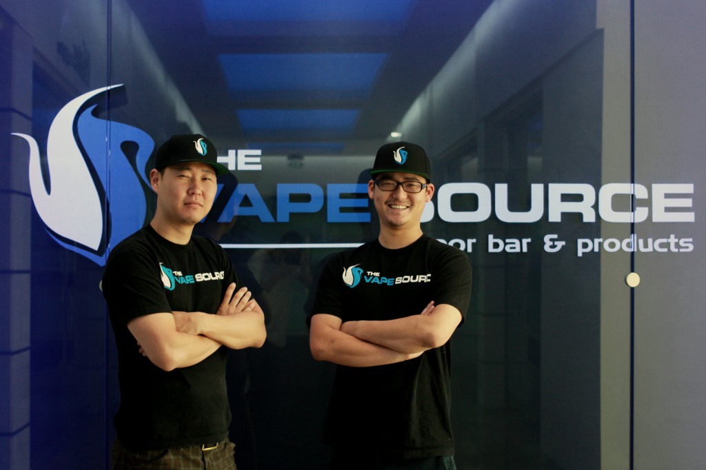 Glenn Lee, left, and Jason Lee, co-owners of The Vape Source in Los Angeles