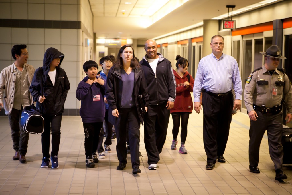 Hines Ward with children from his charity Helping Hands Korea Foundation (Courtesy of Andrew Ree)