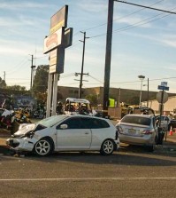 The scene of the accident in Long beach. (Photo courtesy of Teresa McCauley via Long Beach Post)