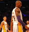 Lakers' guards Kobe Bryant and Jeremy Lin led the charge as both scored a team-high 21 points against the Charlotte Hornets in the teams first win of the season. (Korea Times)