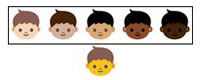 The new version, available next year, proposes to add a range of five skin tone options to emojis, based on the Fitzpatrick scale, a recognized standard for dermatology. (Courtesy of The Unicode Consortium)