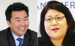 [left] David Ryu, candidate for Los Angeles City Council District 4 (The Korea Times file) [right] Grace Yoo, District 10 candidate for Los Angeles City Council
