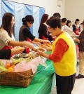 Salvation Army Flushing Corps in New York gives out lunch to local seniors Saturday.