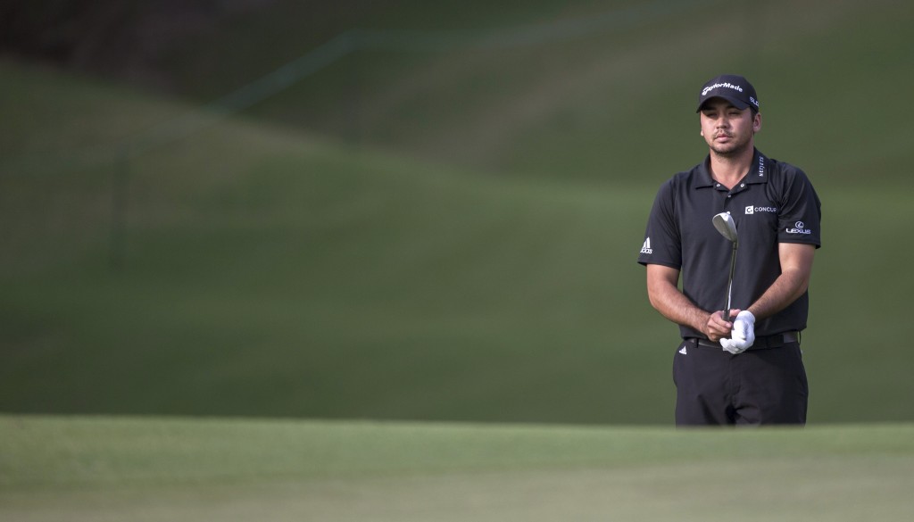 Jason Day (shown) and Cameron Tringale shot a record-setting 55 on the first day of the Franklin Templeton Shootout. (AP Photo/Willie J. Allen Jr.)