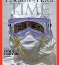 This image provided by Time Magazine, Wednesday, Dec. 10, 2014, announces the Ebola fighters as its Person of The Year for 2014. The title, according to the magazine, goes to an individual or group who has had the biggest impact on the news over the course of the previous year. The issue carries five covers, and here, shows Dr. Jerry Brown, the Liberian surgeon who turned his hospital's chapel into the country's first Ebola treatment center. (AP Photo/Time Magazine)