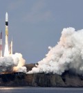 An H2-A rocket carrying space explorer Hayabusa2, lifts off from a launching pad at Tanegashima Space Center in Kagoshima, southern Japan, Wednesday, Dec. 3, 2014. The Japanese space explorer was launched Wednesday on a six-year roundtrip journey to blow a crater in a remote asteroid and collect samples from inside in hopes of gathering clues to the origin of earth. (AP Photo/Kyodo News)