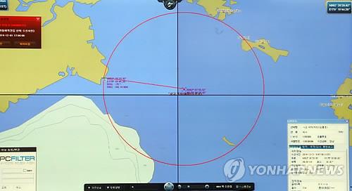 This photo shows an accident site where a South Korean fishing ship sunk off the coast of the Russian Far East on Dec. 1, 2014. (Yonhap)