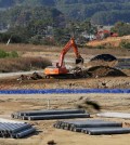The construction of the Gangneung Science Oval, the venue of speed skating for the 2018 PyeongChang Winter Olympics, begins at the Gangneung Sports Complex in Gangneung, Gangwon Province, on Oct. 29, 2014. (Yonhap)