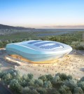 Released on July 16, 2014, is the image of the ice rink for figure and short-track speed skating events at 2018 Winter Olympics in Pyeongchang to be built in Gangneung, Gangwon Province. (Yonhap)