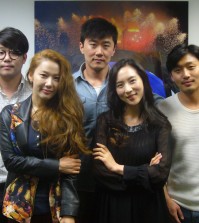 The cast of "The Best Love." Clockwise from right: Cheon Jong-hwan, Bae So-eun, Kil Gun, Han Man-kyu, Park Seok-joon.