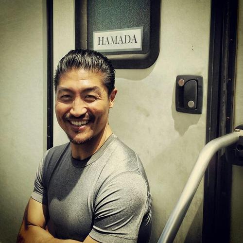 Actor Brian Tee on the set of Jurassic World, which was filmed in Hawaii, Kauai and Oahu. (Twitter)