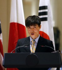 In this Sept. 23, 2014, file photo, North Korean human rights activist Shin Dong-hyuk delivers remarks during an event on human rights in North Korea at the Waldorf Astoria Hotel, in New York. Shin, who fled a North Korean prison camp and became the face of international efforts to hold the country accountable for widespread human rights abuses, has changed important parts of his life story. (AP Photo/Jason DeCrow)