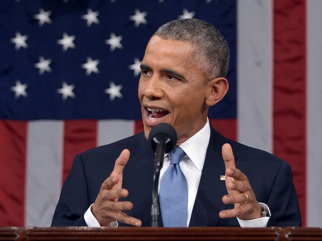 President Barack Obama delivers his State of the Union address to a joint session of Congress on Capitol Hill on Tuesday, Jan. 20, 2015, in Washington. (AP Photo/Mandel Ngan, Pool)