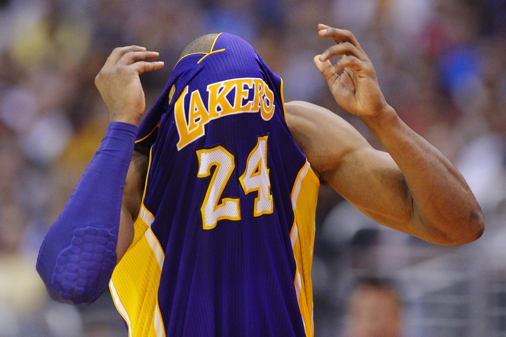 Kobe Bryant is officially done for the season. (AP)