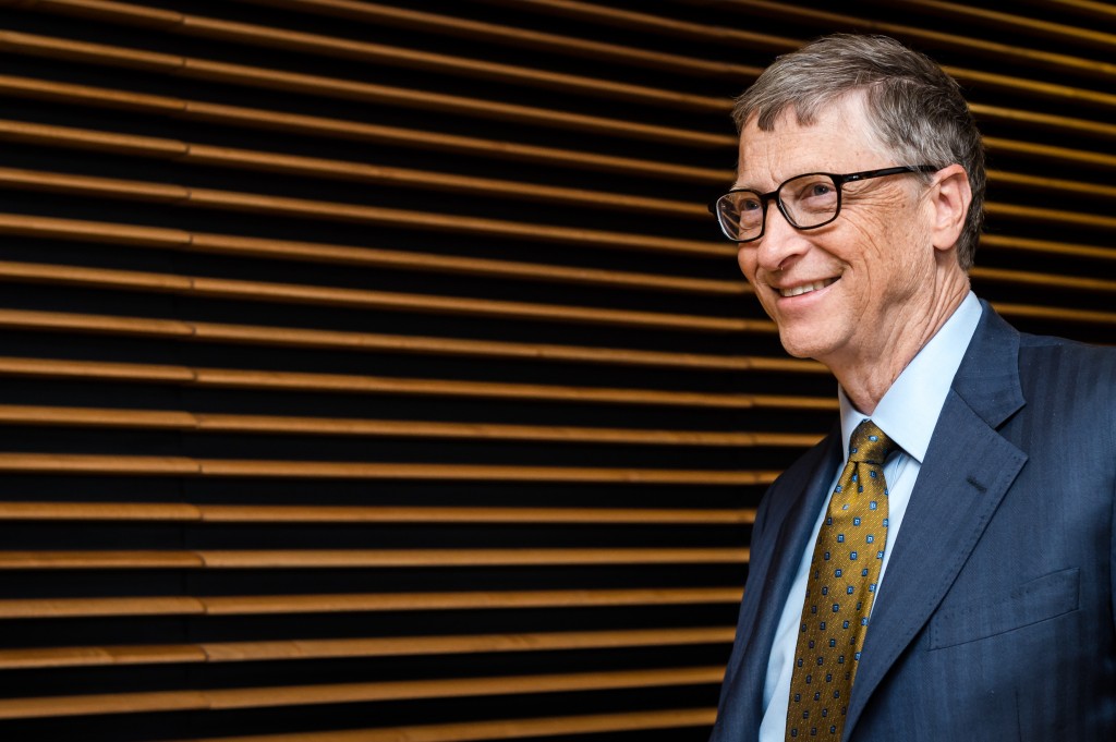 Microsoft founder Bill Gates arrives at the European Commission headquarters in Brussels on Thursday, Jan. 22, 2015. (AP Photo/Geert Vanden Wijngaert)
