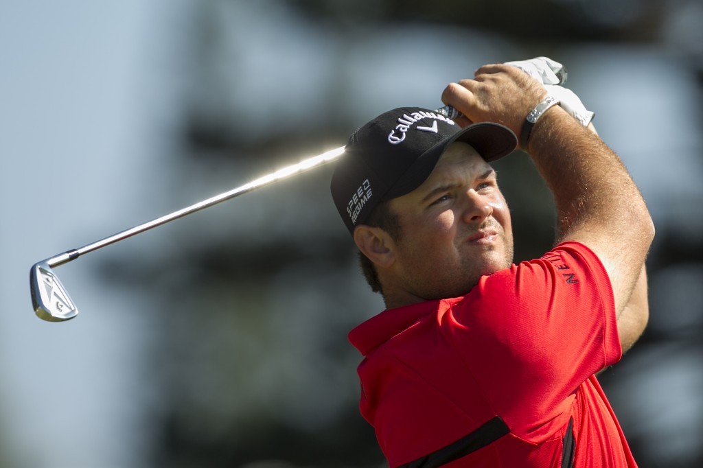 Patrick Reed follows his drive off the second tee during the final round of the Tournament of Champions golf tournament Monday, Jan. 12, 2015, in Kapalua, Hawaii.  (AP Photo/Marco Garcia)
