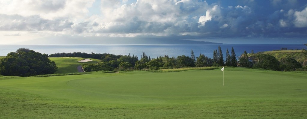 The ninth hole at Kapalua Plantation Course (Courtesy of Kapalua Golf)