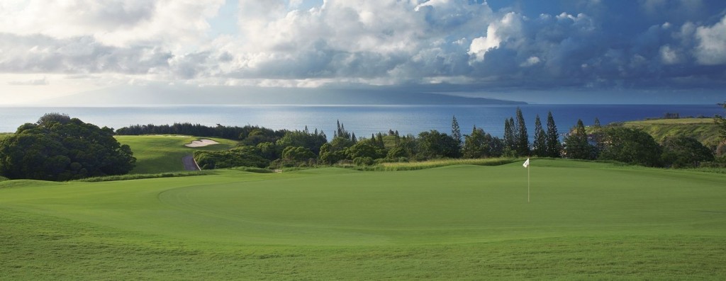 The ninth hole at Kapalua Plantation Course (Courtesy of Kapalua Golf)