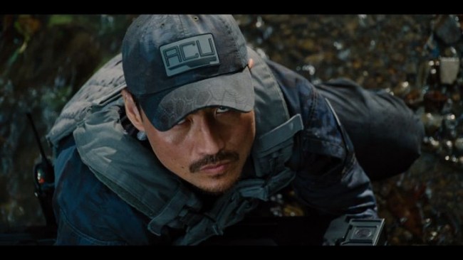 Brian Tee in Universal Pictures' upcoming Hollywood blockbuster "Jurassic World" as Hamada. "He's head of security for the park that they've opened in the movie Jurassic World," said Tee.
