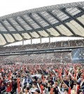 Over 40,000 spectators attend the final match of the fourth League of Legends' World Championship at the Seoul World Cup Stadium on Oct. 19, 2014. The Korea e-Sports Association (KeSpa), the country's e-sports governing body, was officially recognized as a second-tier sport by the Korean Olympic Committee (KOC) on Friday. (Courtesy of KeSpa)