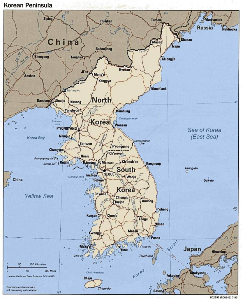 Map of South and North Korea (Yonhap)