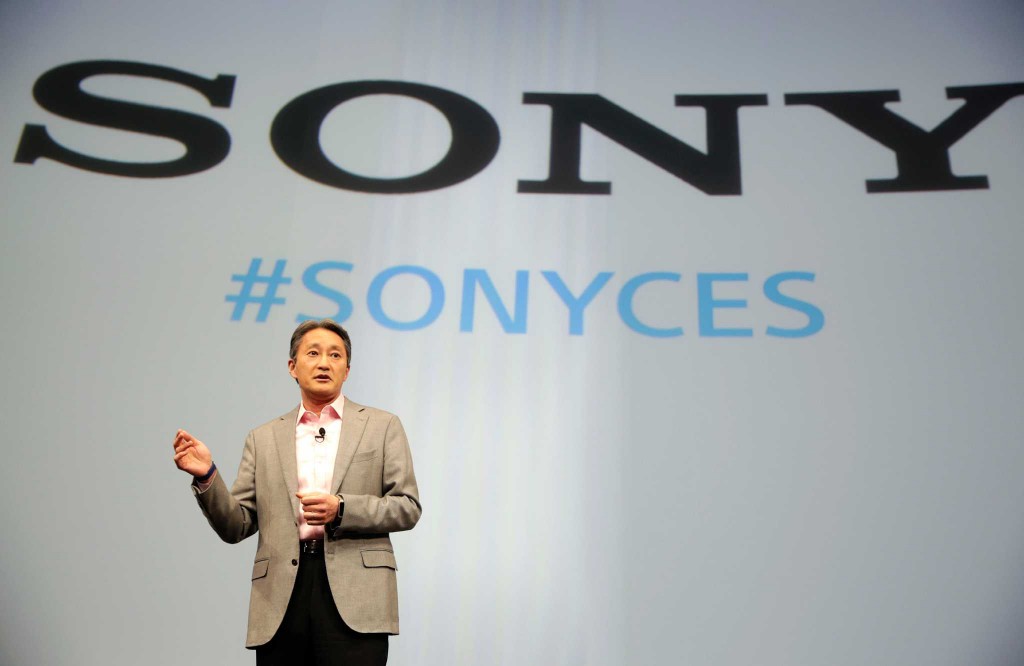 Kazuo Hirai, president and CEO of Sony, speaks during a news conference at the International CES on Monday, Jan. 5, 2015, in Las Vegas. (AP Photo/Jae C. Hong)